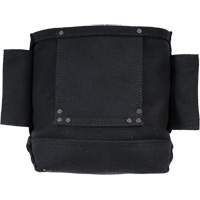 Sac Phantom pour &eacute;crous et boulons avec 2 manchons, Toile, 3 pochettes, Noir Mukwa Safety Services