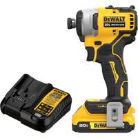 ATOMIC COMPACT SERIESMAX* Brushless Cordless Compact Impact Driver Kit, 1/4", 1700 in-lbs Max. Torque, 20 V, Lithium-Ion Mukwa Safety Services