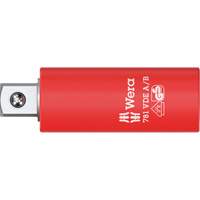 Adaptateur isol&eacute; VDE A/B, Prise 1/4", Douille 3/8", 2,78" lo, Sph&eacute;rique Mukwa Safety Services