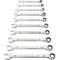 90-Tooth 12-Point Wrench Set, Ratcheting Combination, 10 Pieces, Imperial Mukwa Safety Services