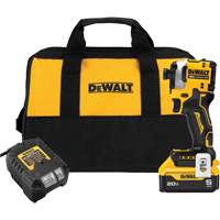 ATOMIC Brushless Cordless 3-Speed Impact Driver Kit, 1/4", 1825 in-lbs Max. Torque, 20 V, Lithium-Ion Mukwa Safety Services