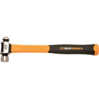 Ball Pein Hammer, 8 oz. Head Weight, Plain/Polished Face, Fibreglass Handle Mukwa Safety Services