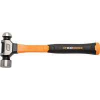Ball Pein Hammer, 32 oz. Head Weight, Plain/Polished Face, Fibreglass Handle Mukwa Safety Services