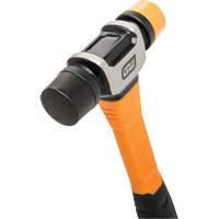 Soft Face Hammer, 16 oz. Head Weight, Plain Face, Solid Steel Handle, 12-1/4" L Mukwa Safety Services
