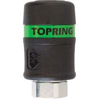 TOPQUIK Ultraflo 7.8 mm Quick Coupler, Polyester Composite, 3/8", Female NPT, 174 PSI Mukwa Safety Services