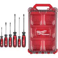 Cushion Grip Screwdrivers Set with PACKOUT Low-Profile Compact Organizer, 6 Pcs. Mukwa Safety Services