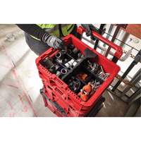Bac &agrave; profil bas PACKOUT, 15" x 18-5/8" x 6-5/8", Noir/Rouge Mukwa Safety Services
