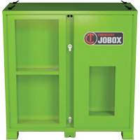 Onsite PPE Storage Cabinet, Steel, High-Visibility Lime Green Mukwa Safety Services