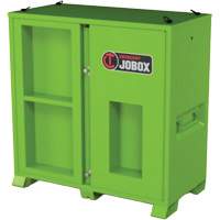 Onsite PPE Storage Cabinet, Steel, High-Visibility Lime Green Mukwa Safety Services