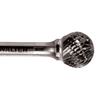 Double Cut Ball Nose Burr, SD-5, 1/2" Dia., 1/4" Shank, 7/16" Depth of Cut Mukwa Safety Services