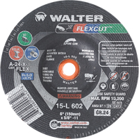 Flexcut Depressed Centre Grinding Wheels, 6", 24 Grit, Aluminum Oxide, 5/8"-11, 10200 RPM, Type 29 Mukwa Safety Services