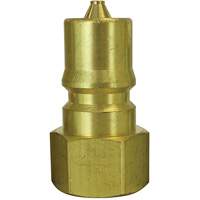 Hydraulic Quick Coupler Plug, 1/4" Dia., Brass Mukwa Safety Services