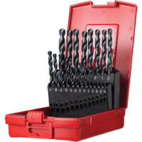 Jobber Length Drill Bit Set, 21 Pieces, High Speed Steel Mukwa Safety Services