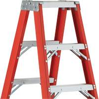 6600 AA Series Industrial Extra Heavy-Duty 2-Way Stepladders, Fibreglass, 375 lbs. Capacity, 4' Mukwa Safety Services