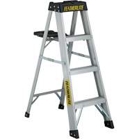 3400 Series Industrial Extra Heavy-Duty Step Ladder, 4', Aluminum, 300 lbs. Capacity, Type 1A Mukwa Safety Services