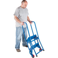 Portable Folding Ladder, 2 Steps, Perforated, 20" High Mukwa Safety Services