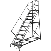 &eacute;chelles en angle de s&eacute;curit&eacute;, 9 marches, Perfor&eacute;, Inclinaison 50°, Hauteur 90" Mukwa Safety Services