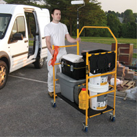 nsemble d'&eacute;chafaudage &agrave; montant de s&eacute;curit&eacute; & tablette pour outils de 4' Jobsite Series, Cadre Acier, 49-1/2" p x 57-3/4" h Mukwa Safety Services