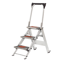 Safety Stepladder with Bar & Tray, 2.2', Aluminum, 300 lbs. Capacity, Type 1A Mukwa Safety Services
