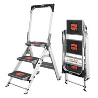 Safety Stepladder with Bar & Tray, 2.2', Aluminum, 300 lbs. Capacity, Type 1A Mukwa Safety Services