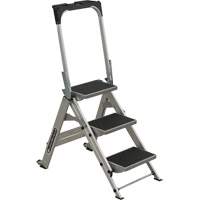 Tilt & Roll Step Stool Ladder, 3 Steps, 34" x 22" x 50.75" High Mukwa Safety Services