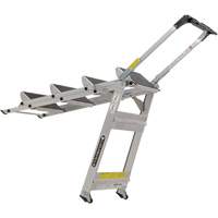 Tilt & Roll Step Stool Ladder, 4 Steps, 44.25" x 22.13" x 59" High Mukwa Safety Services
