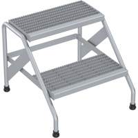 Escabeau en aluminium, 2 marche(s), 22-13/16" la x 24-9/16" lo x 20" h, Capacit&eacute; 500 lb Mukwa Safety Services