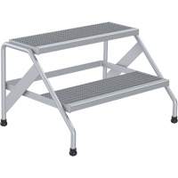 Escabeau en aluminium, 2 marche(s), 32-13/16" la x 24-9/16" lo x 20" h, Capacit&eacute; 500 lb Mukwa Safety Services