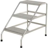 Escabeau en aluminium, 3 marche(s), 22-13/16" la x 34-9/16" lo x 30" h, Capacit&eacute; 500 lb Mukwa Safety Services