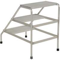 Escabeau en aluminium, 3 marche(s), 22-13/16" la x 34-9/16" lo x 30" h, Capacit&eacute; 500 lb Mukwa Safety Services