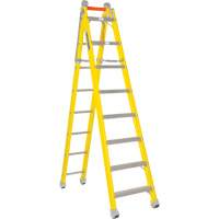 Step to Straight Ladder, 13.8', Fibreglass, 375 lbs., CSA Grade 1AA Mukwa Safety Services