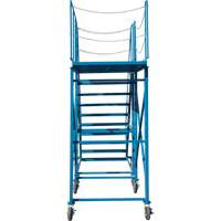 Snow Ladder, Steel, 10 Steps, 99" H, 85-1/2" D, 48" Step, Serrated Mukwa Safety Services