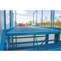 Snow Ladder, Steel, 10 Steps, 99" H, 85-1/2" D, 48" Step, Serrated Mukwa Safety Services