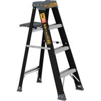 Step Ladder with Paint Tray, 4', Fibreglass, 250 lbs. Capacity, Type 1 Mukwa Safety Services
