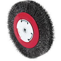 101F-3M Crimped Wire Wheel, 6" Dia., 0.014" Fill, 1/2"/2"/5/8" Arbor Mukwa Safety Services