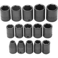 Socket Set, Impact, 1/2" Drive, 6 Points Mukwa Safety Services