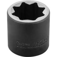 Socket, Impact, 1", 1/2" Drive, 18 Points Mukwa Safety Services