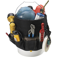 Sacs Bucket Buddy &agrave; 48 pochettes, 6" lo x 11" la x 12" h, Polyester, Noir Mukwa Safety Services