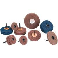 Standard Abrasives Buff & Blend Wheel, 3" Dia. x 1/4" W, 1/4" Arbor, Aluminum Oxide Mukwa Safety Services