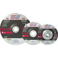 Sait Cutting Wheel, 5" x 0.045", 7/8" Arbor, Type 27, Aluminum Oxide, 12200 RPM Mukwa Safety Services