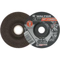 Meule combin&eacute;e HP Combo &agrave; moyeu d&eacute;port&eacute;, 4" x 1/8", Arbre de 5/8", Type 27 Mukwa Safety Services