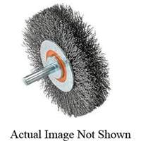 Mounted Crimped Wire Wheel, 3" Dia., 0.0118" Fill Mukwa Safety Services