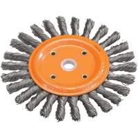 Knot-Twisted Wire Bench Wheel, 6" Dia., 0.0118" Fill, 5/8" Arbor, Steel Mukwa Safety Services