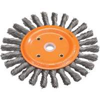 Knot-Twisted Wire Bench Wheel, 8" Dia., 0.0118" Fill, 5/8" Arbor, Steel Mukwa Safety Services