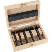 Bormax Forstner Bit Kits in a Wooden Box, 7 Pieces, Steel Mukwa Safety Services