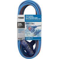 Cordons rallonges en caoutchouc TPE Arctic Blue, Toutes saisons, SJEOW, AWG 12/3, 15 A, 3 prise(s), 25' Mukwa Safety Services
