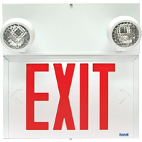 Stella Combination Signs - Exit, LED, Hardwired, 12-1/8" L x 12-1/2" W, English Mukwa Safety Services
