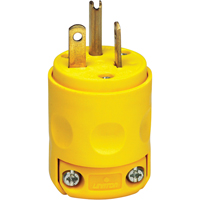 Fiche &agrave; lame droite de qualit&eacute; commerciale, Plastique, 20 A, 125 V Mukwa Safety Services
