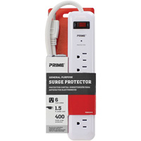 Protecteurs de surtension, 6 Prises, 400 J, 1875 W, Cordon 2' Mukwa Safety Services