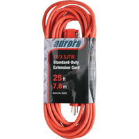 Extension Cord, Indoor/Outdoor, SJTW, 16/3 AWG, 13 A, 25' Mukwa Safety Services